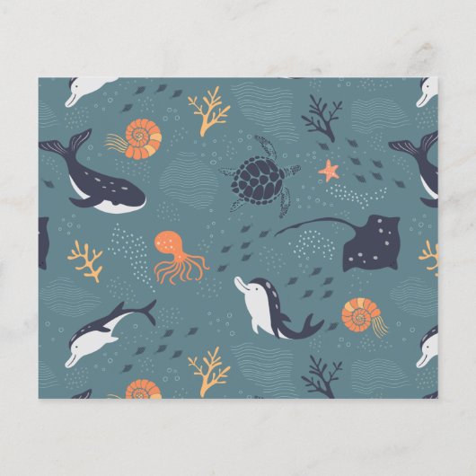 Budget onder Zee Boy Foto Birthday Party (Achterkant)