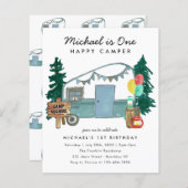 Budget One Happy Camper Bossen Camping 1e Verjaard (Voorkant / Achterkant)