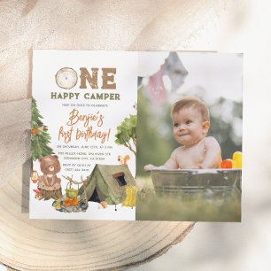 Budget One Happy Camper Foto Jongen 1e Verjaardag