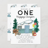 Budget ONE Happy Camper Van Forest 1e Verjaardag (Voorkant / Achterkant)