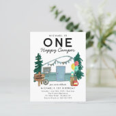 Budget ONE Happy Camper Van Forest 1e Verjaardag (Staand voorkant)