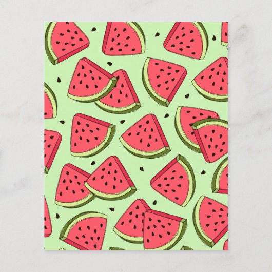 Budget One in een Melon 1st Birthday uitnodiging Flyer (Achterkant)