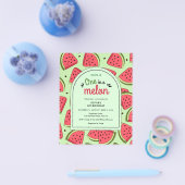 Budget One in een Melon 1st Birthday uitnodiging Flyer (Enkel)