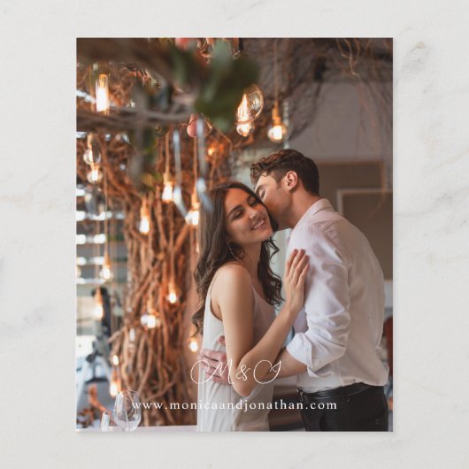 Budget One Photo Modern Vertical 9 Wedding Flyer (Achterkant)