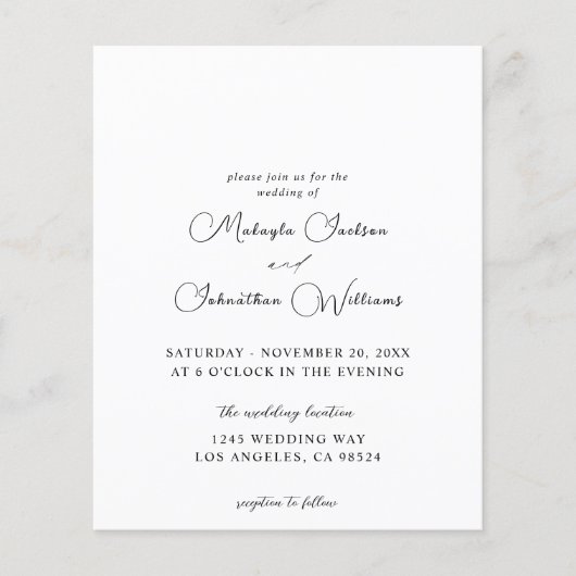 Budget One Photo Modern Vertical 9 Wedding Flyer (Voorkant)