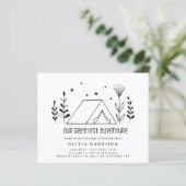 Budget Ons grootste avontuur Baby shower uitnodige (Staand voorkant)