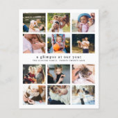 Budget Ons Jaar Minimalistisch 12 Foto Kerstmis (Voorkant)