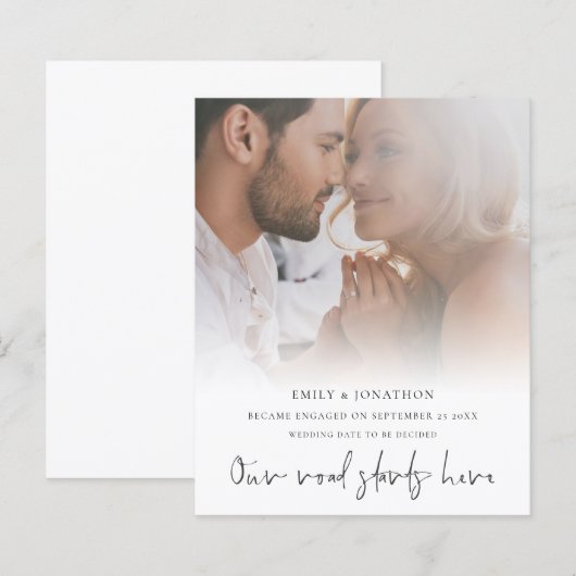 Budget Ons pad begint hier Foto Verloving (Voorkant / Achterkant)