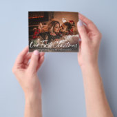 Budget Onze Eerste Kerstmis Buffalo Check Foto Flyer (Hand)
