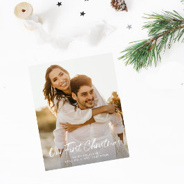 Budget Onze Eerste Kerstmis V Krijtstreep Foto Flyer