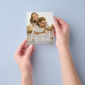 Budget Onze Eerste Kerstmis V Krijtstreep Foto Flyer (Hand)