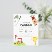 Budget Onze Kleine Golfer Bag Cart Golf Verjaardag (Staand voorkant)