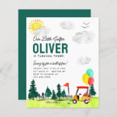 Budget Onze Kleine Golfer Cart Club Golf Verjaarda (Voorkant / Achterkant)