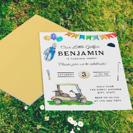 Budget Onze kleine golfer geel Kinder golfverjaard Flyer