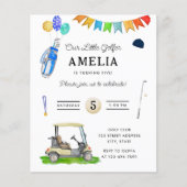 Budget Onze Kleine Golfer Roze Kinder Golfverjaard Flyer (Voorkant)