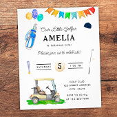 Budget Onze Kleine Golfer Roze Kinder Golfverjaard Flyer
