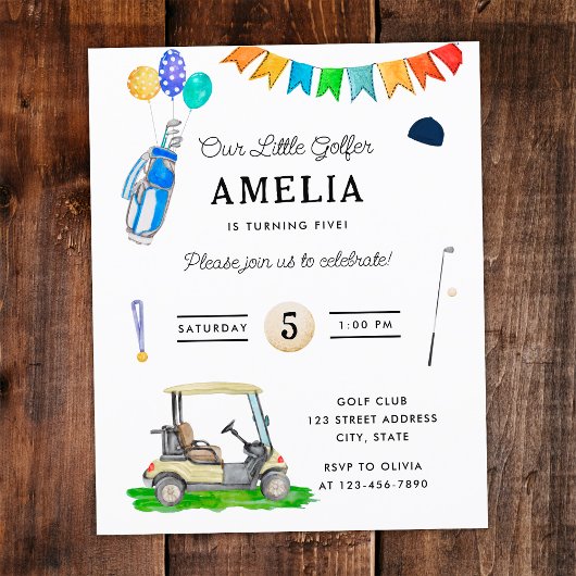 Budget Onze Kleine Golfer Roze Winkelwagen Golf Ve