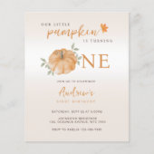 Budget Onze kleine pompoen Herfst 1e verjaardag (Voorkant)