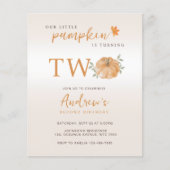 Budget Onze kleine pompoen Herfst tweede 2e verjaa (Voorkant)