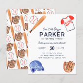 Budget Onze Kleine Slugger Bat Baseball Verjaardag (Voorkant / Achterkant)