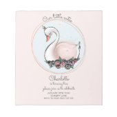 BUDGET Onze kleine uitnodiging voor Cutie Pink Swa Notitieblok (Voorkant)