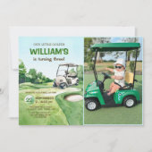 Budget Onze Little Golfer Boy Golf Verjaardagsfoto Kaart (Voorkant)