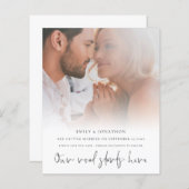 Budget onze weg begint hier Foto sparen de datum (Voorkant / Achterkant)