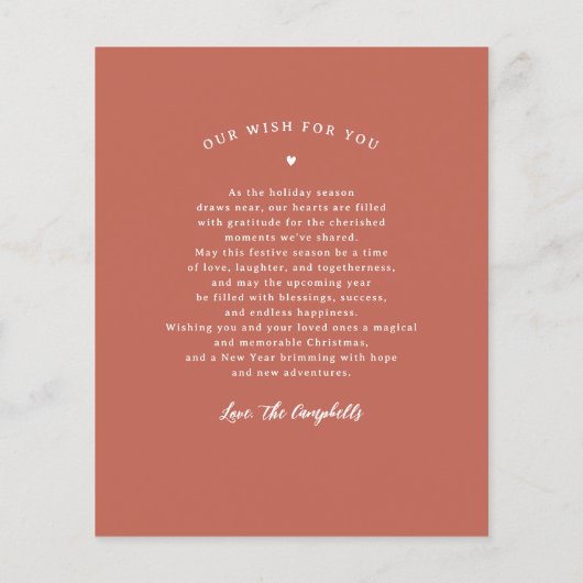 Budget Onze Wens | Kerstbrief & 6 foto (Achterkant)