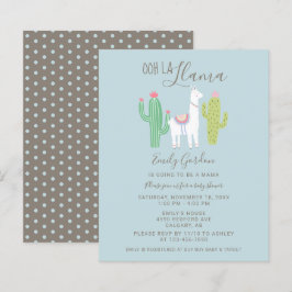Budget Ooh La Llama Baby shower schattig blauw en 
