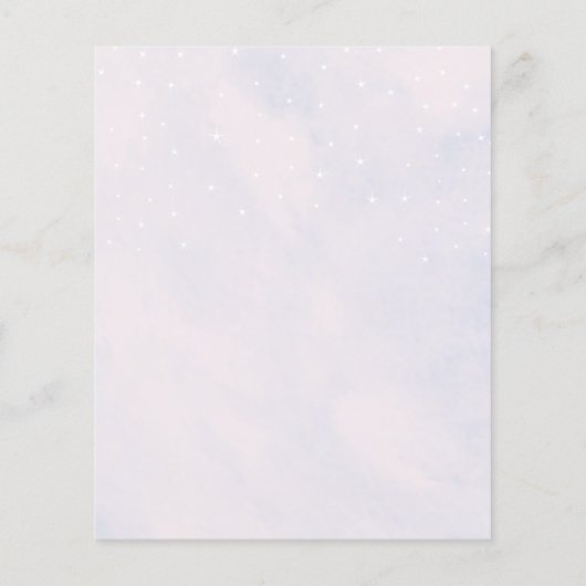 Budget op Cloud Nine Bridal Shower Uitnodiging Flyer (Achterkant)