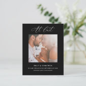 Budget op laatste kalligrafie Foto Verloving Black (Staand voorkant)