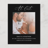 Budget op laatste kalligrafie Foto Verloving Black (Voorkant)