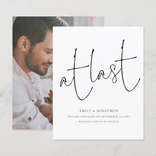 Budget op laatste Verloving van de Foto van het Ma (Voorkant / Achterkant)