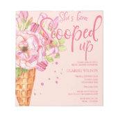 BUDGET Opgevijld Roze Bruids Douche Uitnodiging Notitieblok (Voorkant)