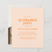Budget Oranje Blush Photo Gradution Party nodigt u (Voorkant / Achterkant)