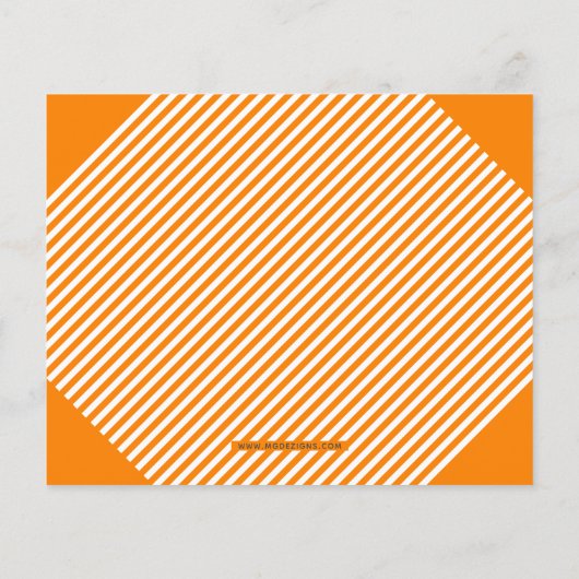 Budget Oranje Bold Graduparty Uitnodiging (Achterkant)