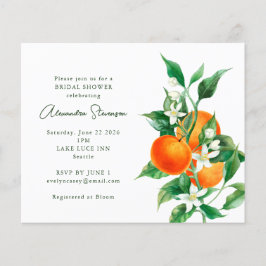 Budget Oranje Fruit Bridal Shower Invitation