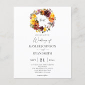 Budget Oranje & Geel Gold Herfst 2 Floral Wedding (Voorkant)