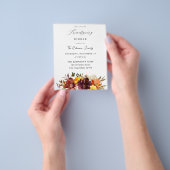 Budget Oranje & Geel Goud Bloemige Vriendendankfee Flyer (Hand)