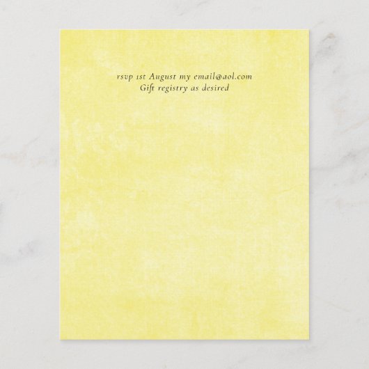 BUDGET Oranje Geel Manuscript Weddenschap (Achterkant)