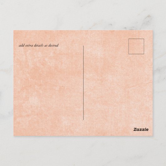 BUDGET Oranje Geel Manuscript Weddenschap Briefkaart (Achterkant)