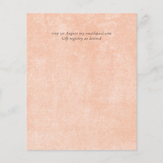 BUDGET Oranje Geel Script Trouwdag (Achterkant)