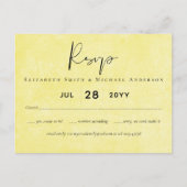 BUDGET Oranje Geel Script Trouwdag Briefkaart (Voorkant)