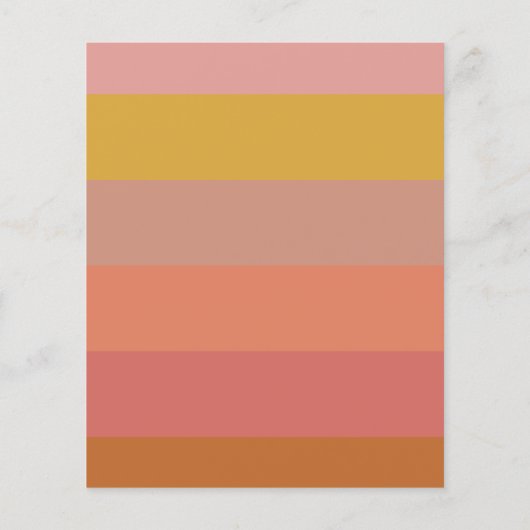 Budget Oranje Gele Warm Stripe Geometric Wedding (Achterkant)