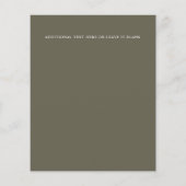 Budget Oranje Ivory Sage green lijst Weddenschap (Achterkant)