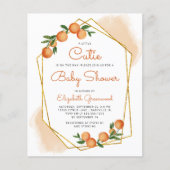 Budget Oranje Little Cutie Citrus Baby shower (Voorkant)