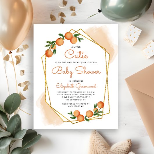 Budget Oranje Little Cutie Citrus Baby shower