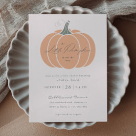Budget Oranje Pompoen Herfst Baby shower Invitatio
