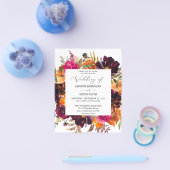 Budget Oranje, Roze, Paarse Herfst Bloemstuk 2 Bru Flyer (Enkel)