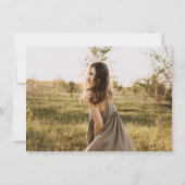 Budget Oranje Script Foto Graduatie Partij Kaart (Achterkant)